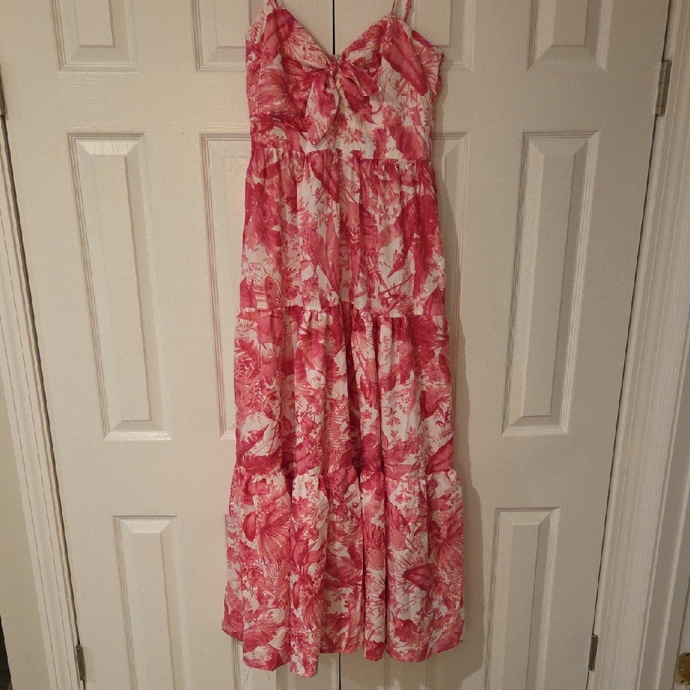 Mi Ami Pink and White Striped Dress